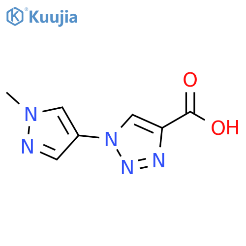 1-(1-methyl-1H-pyrazol-4-yl)-1H-1,2,3-triazole-4-carboxylic acid structure