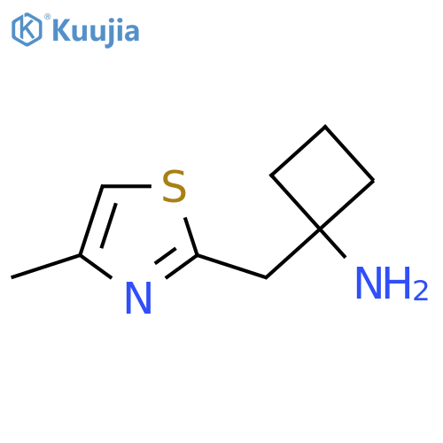 1-(4-methyl-1,3-thiazol-2-yl)methylcyclobutan-1-amine structure