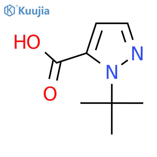 1-tert-butyl-1H-pyrazole-5-carboxylic acid structure