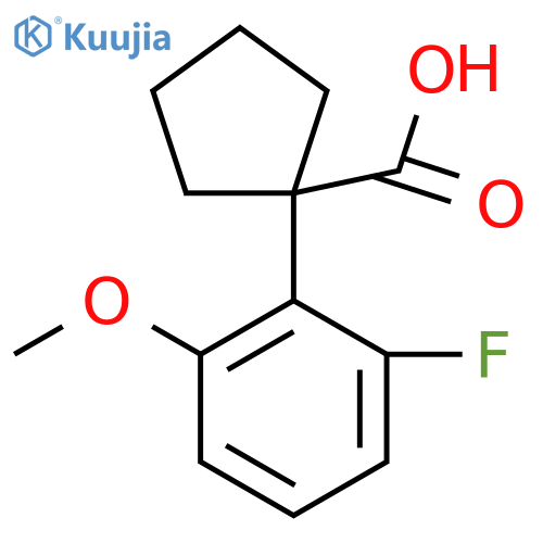 1-(2-Fluoro-6-methoxyphenyl)cyclopentane-1-carboxylic acid structure