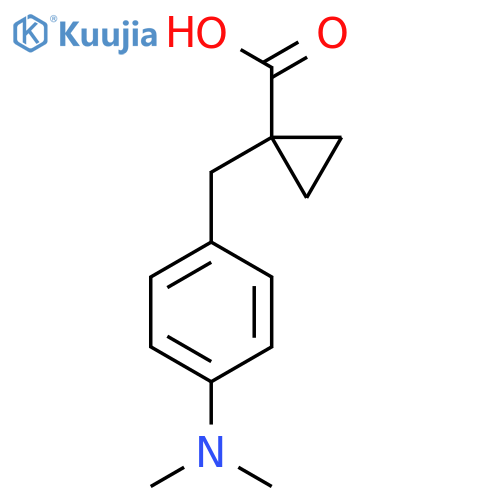 1-{4-(dimethylamino)phenylmethyl}cyclopropane-1-carboxylic acid structure