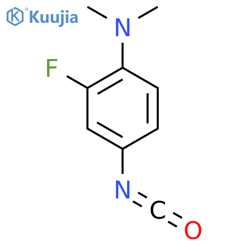 2-fluoro-4-isocyanato-N,N-dimethylaniline structure