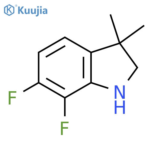 6,7-difluoro-3,3-dimethyl-2,3-dihydro-1H-indole structure