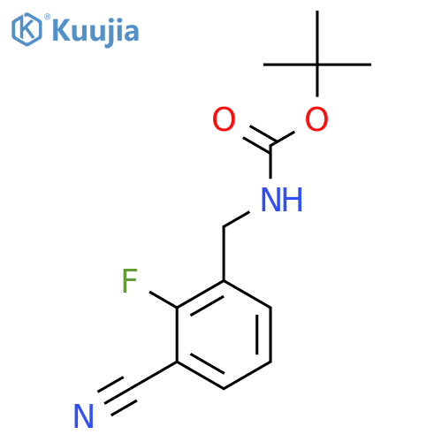 tert-butyl N-(3-cyano-2-fluorophenyl)methylcarbamate structure