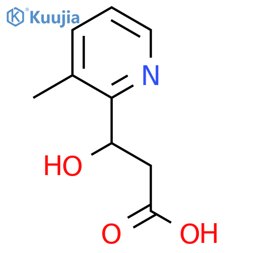 3-hydroxy-3-(3-methylpyridin-2-yl)propanoic acid structure