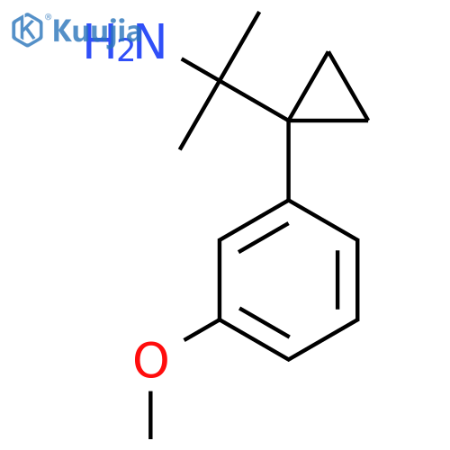 2-1-(3-methoxyphenyl)cyclopropylpropan-2-amine structure