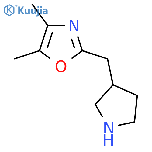 4,5-dimethyl-2-(pyrrolidin-3-yl)methyl-1,3-oxazole structure