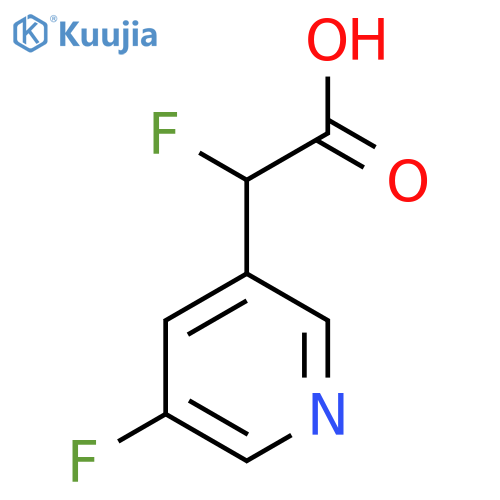 2-Fluoro-2-(5-fluoropyridin-3-yl)acetic acid structure