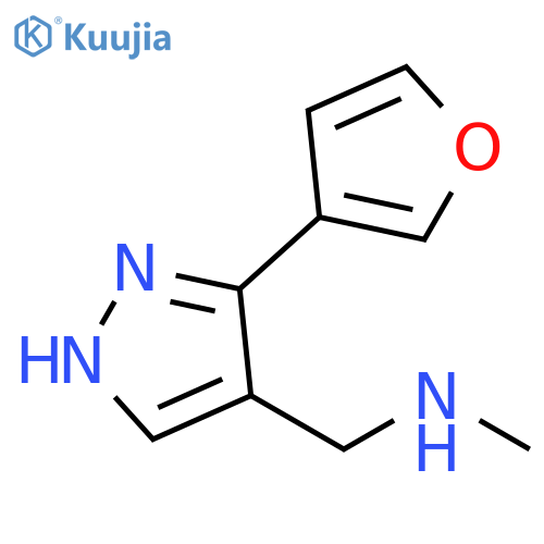 1-(3-(furan-3-yl)-1H-pyrazol-4-yl)-N-methylmethanamine structure