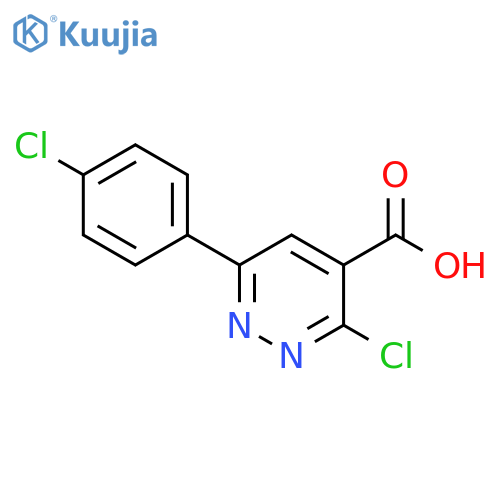 3-chloro-6-(4-chlorophenyl)pyridazine-4-carboxylic acid structure