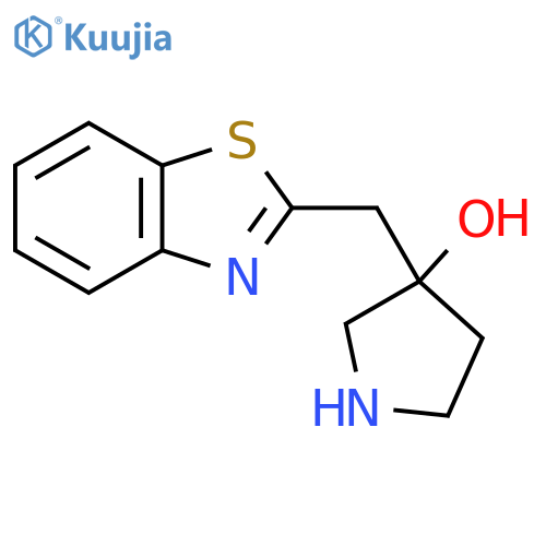 3-(1,3-benzothiazol-2-yl)methylpyrrolidin-3-ol structure