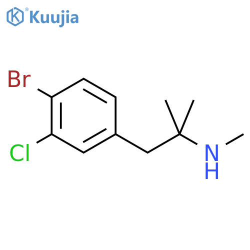 1-(4-bromo-3-chlorophenyl)-2-methylpropan-2-yl(methyl)amine structure