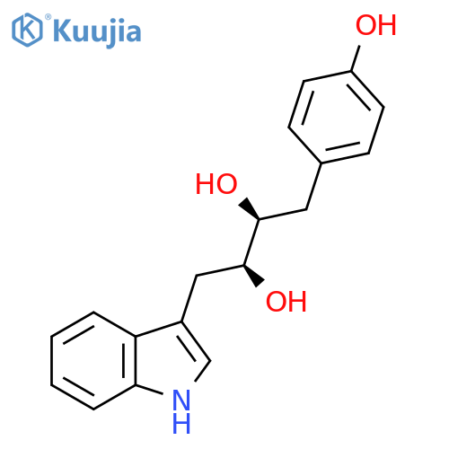 2,3-Butanediol,1-(4-hydroxyphenyl)-4-(1H-indol-3-yl)-, (2S,3S)- structure