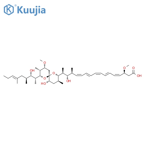 4,6,8,10,12-Heptadecapentaenoic acid, 15-hydroxy-16-[(2S,3S,5S,6R,8R,9R,10R)-5-hydroxy-8-[(1R,2S,3S,5E)-2-hydroxy-1,3,5-trimethyl-5-octen-1-yl]-10-methoxy-3,9-dimethyl-1,7-dioxaspiro[5.5]undec-2-yl]-3-methoxy-14-methyl-, (3S,4Z,6E,8Z,10E,12Z,14S,15S,16S)- structure