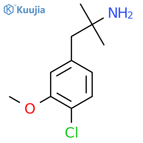 1-(4-chloro-3-methoxyphenyl)-2-methylpropan-2-amine structure