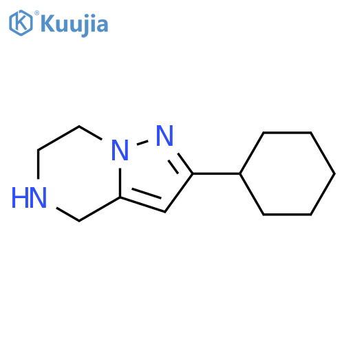 2-cyclohexyl-4,5,6,7-tetrahydropyrazolo[1,5-a]pyrazine structure
