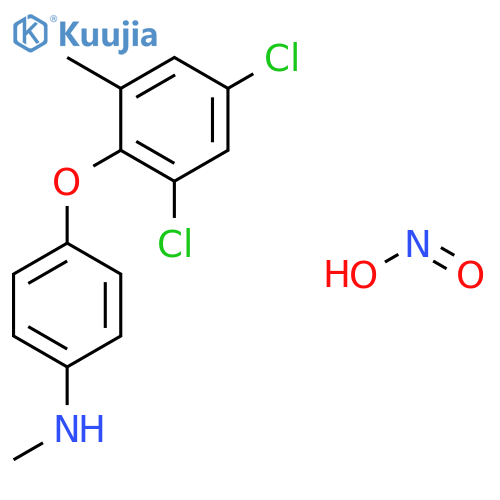 Benzenamine, 4-(2,4-dichloro-6-methylphenoxy)-N-methyl-, nitrite structure