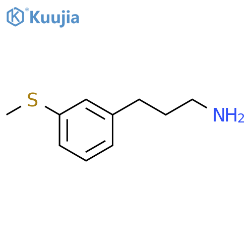 3-3-(methylsulfanyl)phenylpropan-1-amine structure