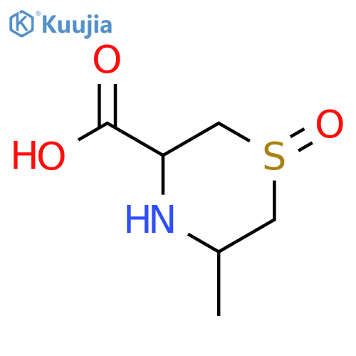 3-Thiomorpholinecarboxylic acid, 5-methyl-, 1-oxide structure