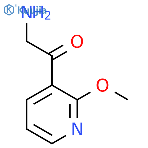 2-amino-1-(2-methoxypyridin-3-yl)ethan-1-one structure