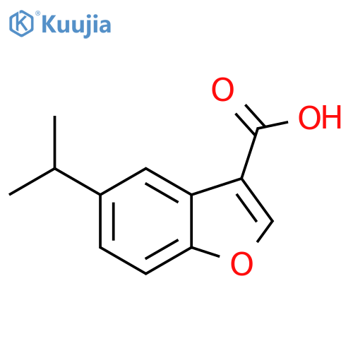 5-(propan-2-yl)-1-benzofuran-3-carboxylic acid structure