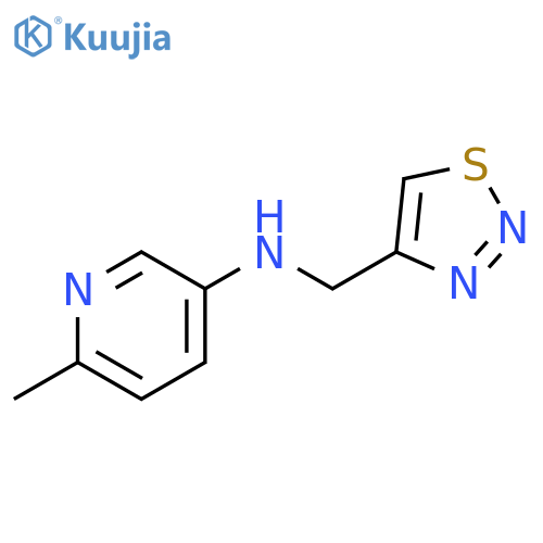6-methyl-N-(1,2,3-thiadiazol-4-yl)methylpyridin-3-amine structure