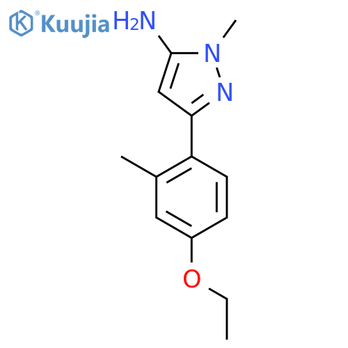 3-(4-ethoxy-2-methylphenyl)-1-methyl-1H-pyrazol-5-amine structure