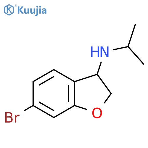 6-bromo-N-(propan-2-yl)-2,3-dihydro-1-benzofuran-3-amine structure