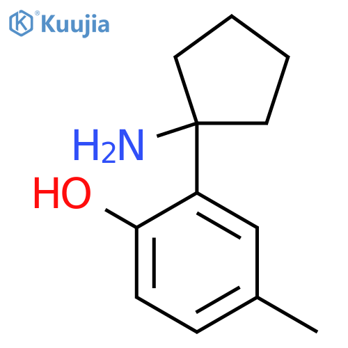 2-(1-aminocyclopentyl)-4-methylphenol structure