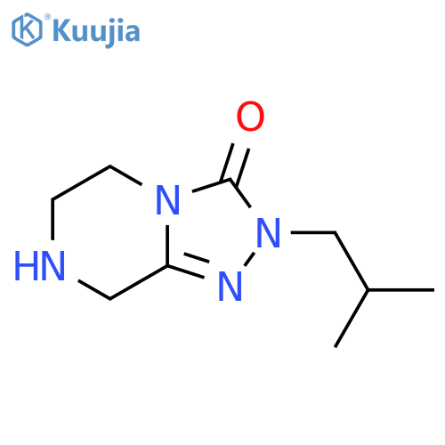 2-(2-methylpropyl)-2H,3H,5H,6H,7H,8H-1,2,4triazolo4,3-apiperazin-3-one structure