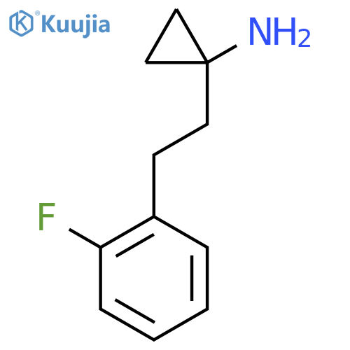 1-2-(2-fluorophenyl)ethylcyclopropan-1-amine structure