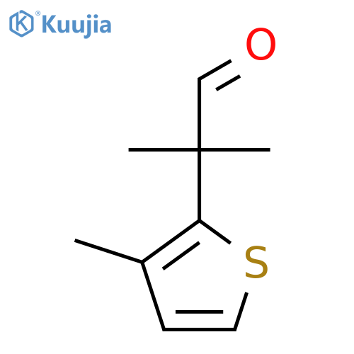2-methyl-2-(3-methylthiophen-2-yl)propanal structure
