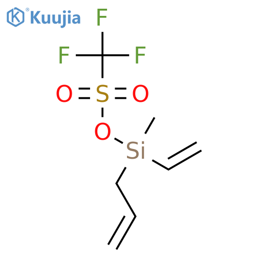 Methanesulfonic acid, trifluoro-, ethenylmethyl-2-propenylsilyl ester structure