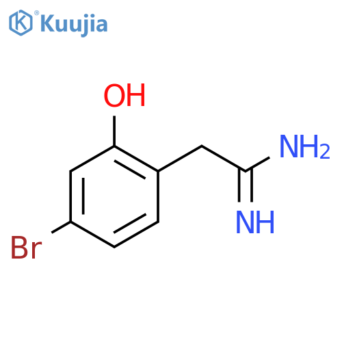 2-(4-bromo-2-hydroxyphenyl)ethanimidamide structure