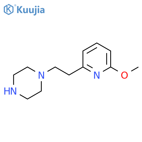 1-2-(6-methoxypyridin-2-yl)ethylpiperazine structure