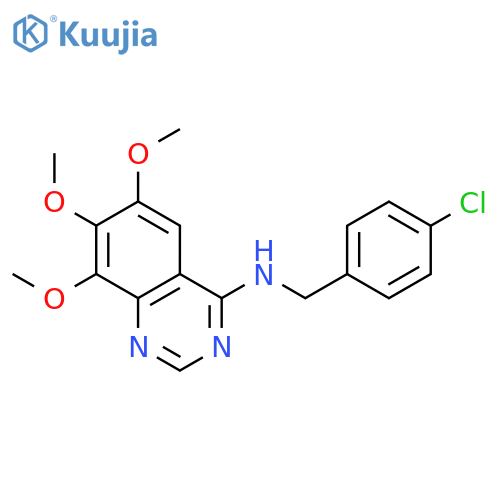 4-Quinazolinamine, N-[(4-chlorophenyl)methyl]-6,7,8-trimethoxy- structure