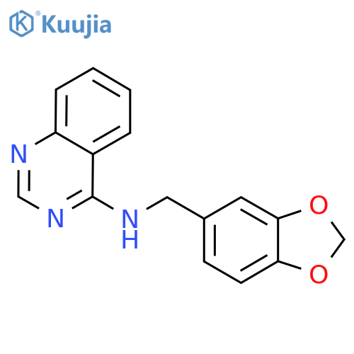 N-(1,3-BENZODIOXOL-5-YLMETHYL)-4-QUINAZOLINAMINE structure