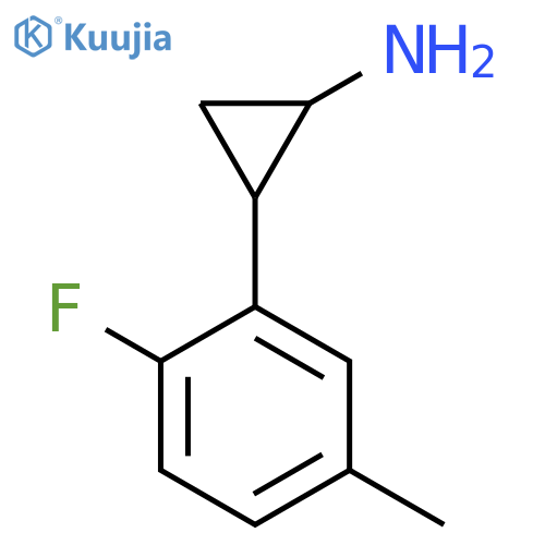 2-(2-fluoro-5-methylphenyl)cyclopropan-1-amine structure