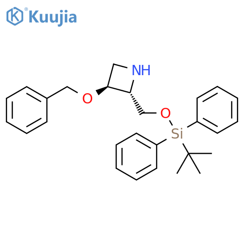(2S,3R)-3-(benzyloxy)-2-{[(tert-butyldiphenylsilyl)o xy]methyl}azetidine structure