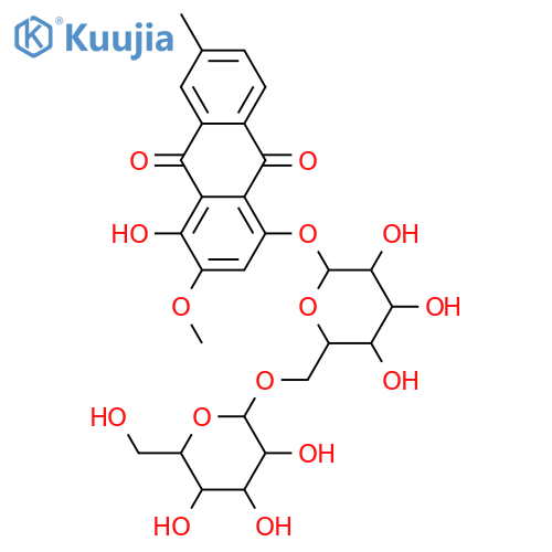 1,2,4-Trihydroxy-7-methylanthraquinone; 2-Me ether, 4-O-[β-D-glucopyranosyl-(1→6)-β-D-glucopyranoside] structure