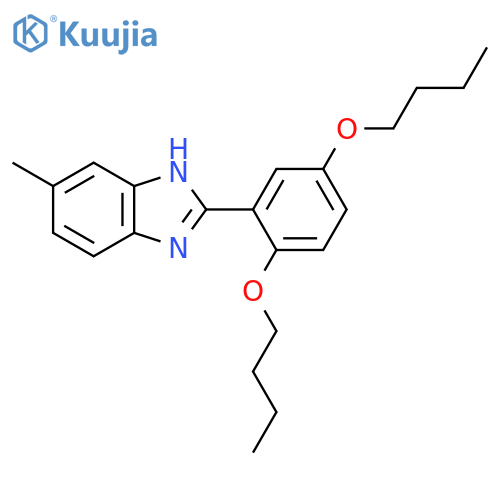 1H-Benzimidazole, 2-(2,5-dibutoxyphenyl)-5-methyl- structure