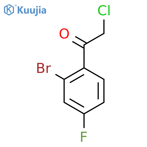 1-(2-bromo-4-fluorophenyl)-2-chloroethan-1-one structure