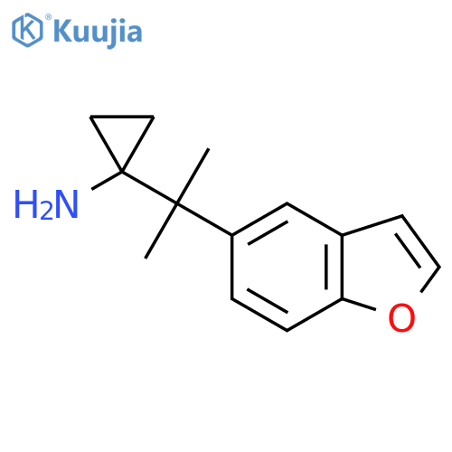 1-2-(1-benzofuran-5-yl)propan-2-ylcyclopropan-1-amine structure