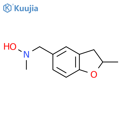 N-methyl-N-(2-methyl-2,3-dihydro-1-benzofuran-5-yl)methylhydroxylamine structure
