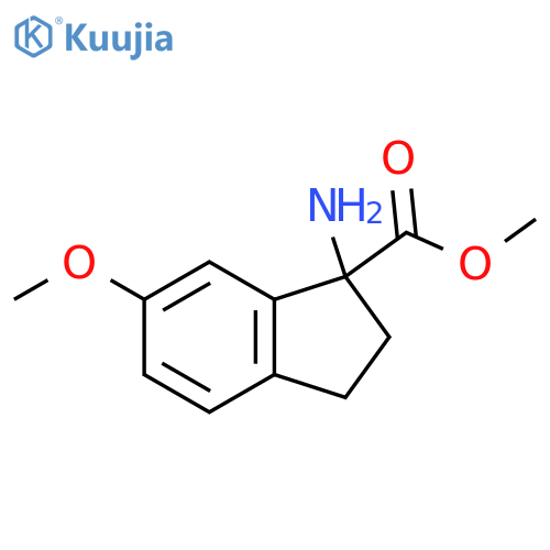 methyl 1-amino-6-methoxy-2,3-dihydro-1H-indene-1-carboxylate structure
