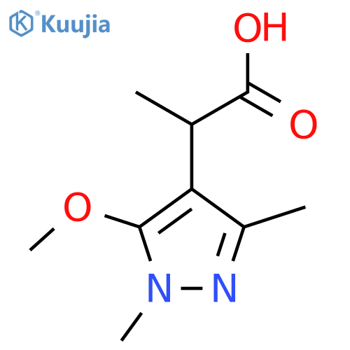 2-(5-methoxy-1,3-dimethyl-1H-pyrazol-4-yl)propanoic acid structure