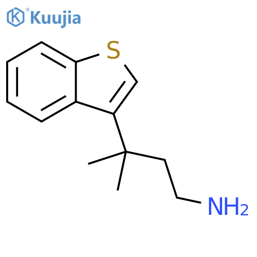 3-(1-benzothiophen-3-yl)-3-methylbutan-1-amine structure
