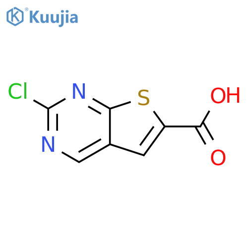 2-chlorothieno[2,3-d]pyrimidine-6-carboxylic acid structure
