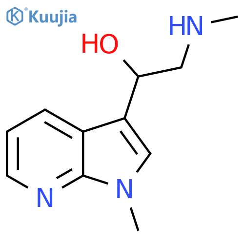 1-{1-methyl-1H-pyrrolo2,3-bpyridin-3-yl}-2-(methylamino)ethan-1-ol structure