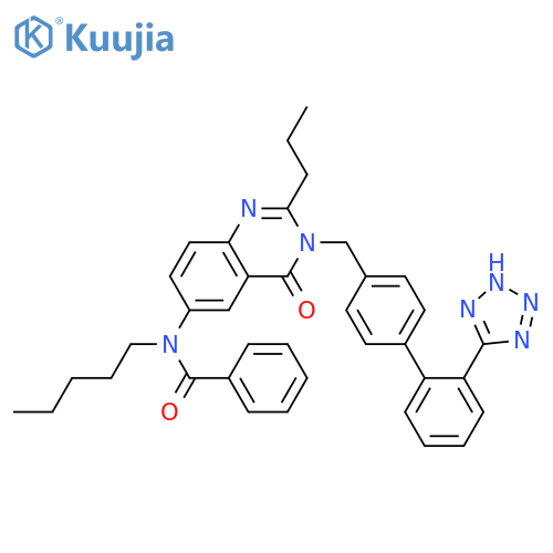 Benzamide,N-[3,4-dihydro-4-oxo-2-propyl-3-[[2'-(2H-tetrazol-5-yl)[1,1'-biphenyl]-4-yl]methyl]-6-quinazolinyl]-N-pentyl- structure